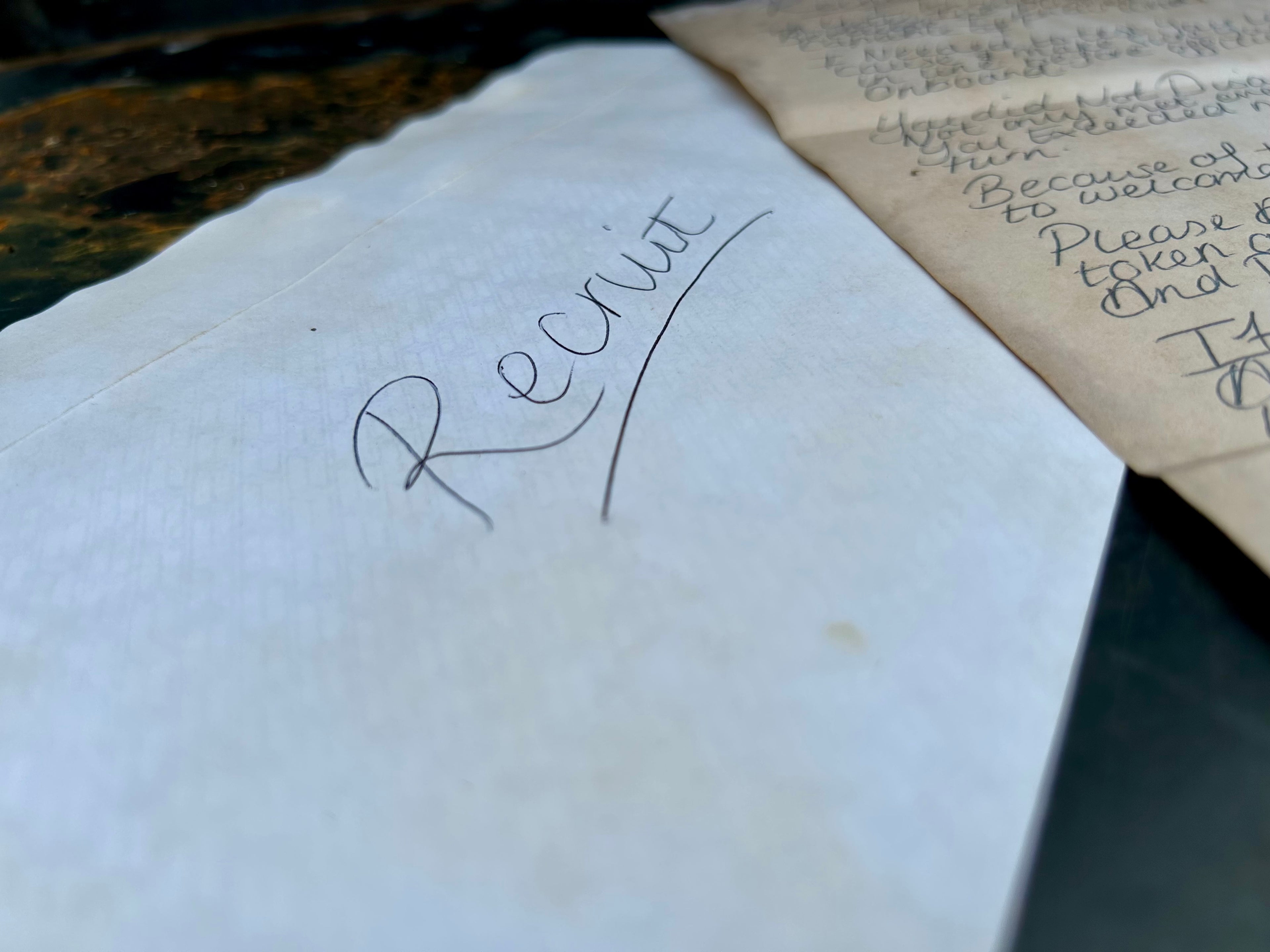 “Resistance Recruitment” - Letter