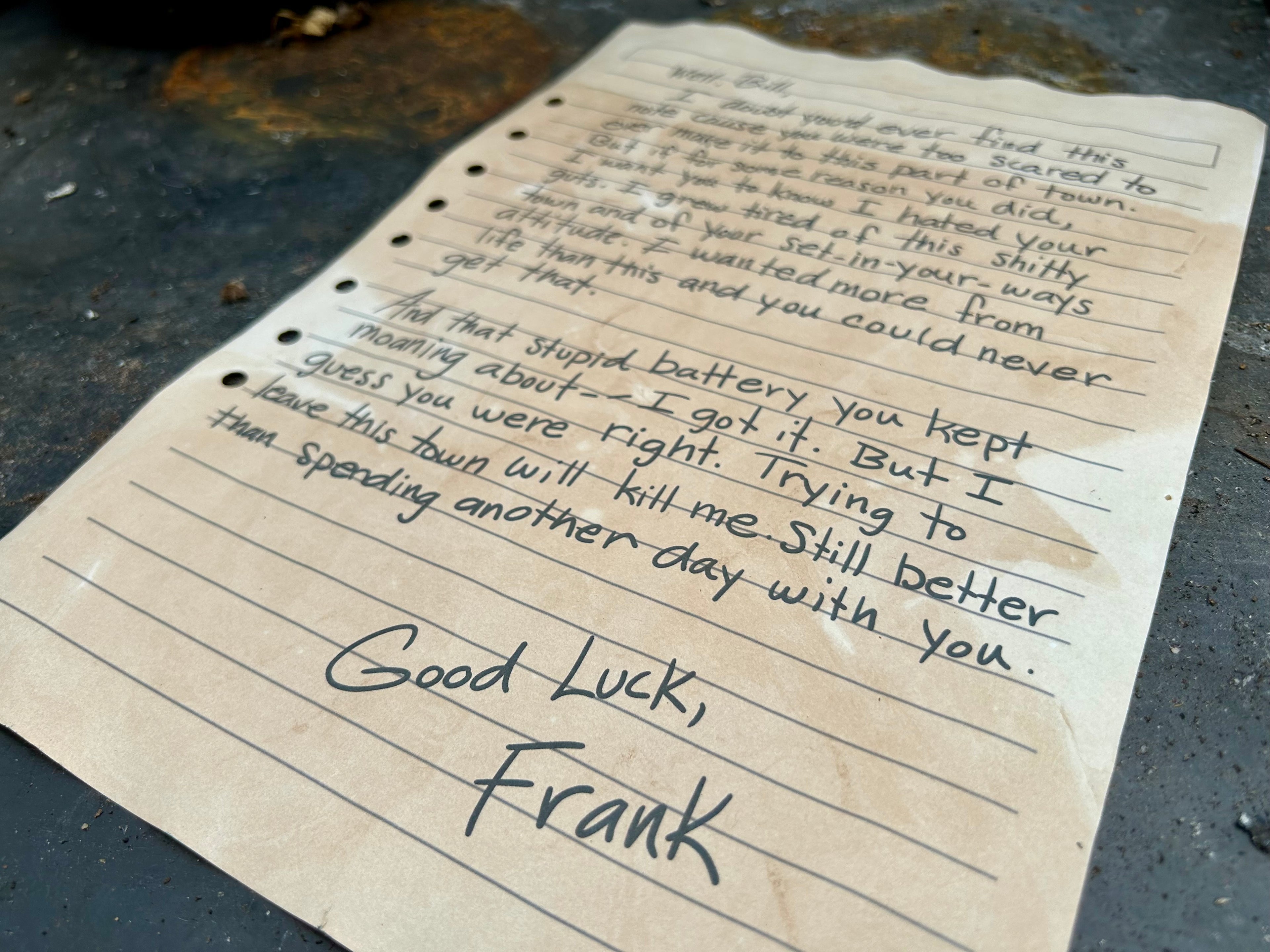 “Good Luck” - Letter