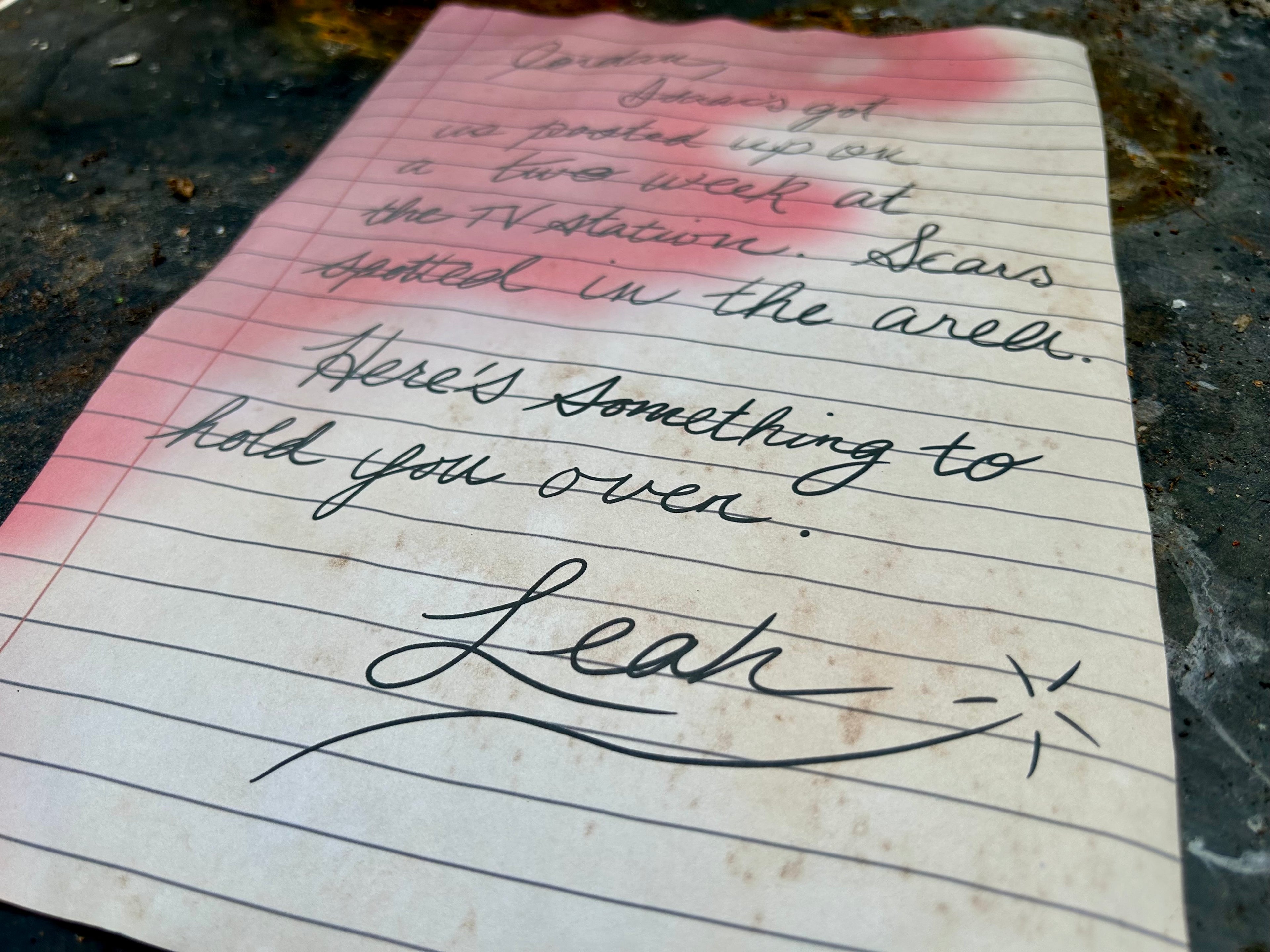 “Here’s Something To Hold You Over” - Letter