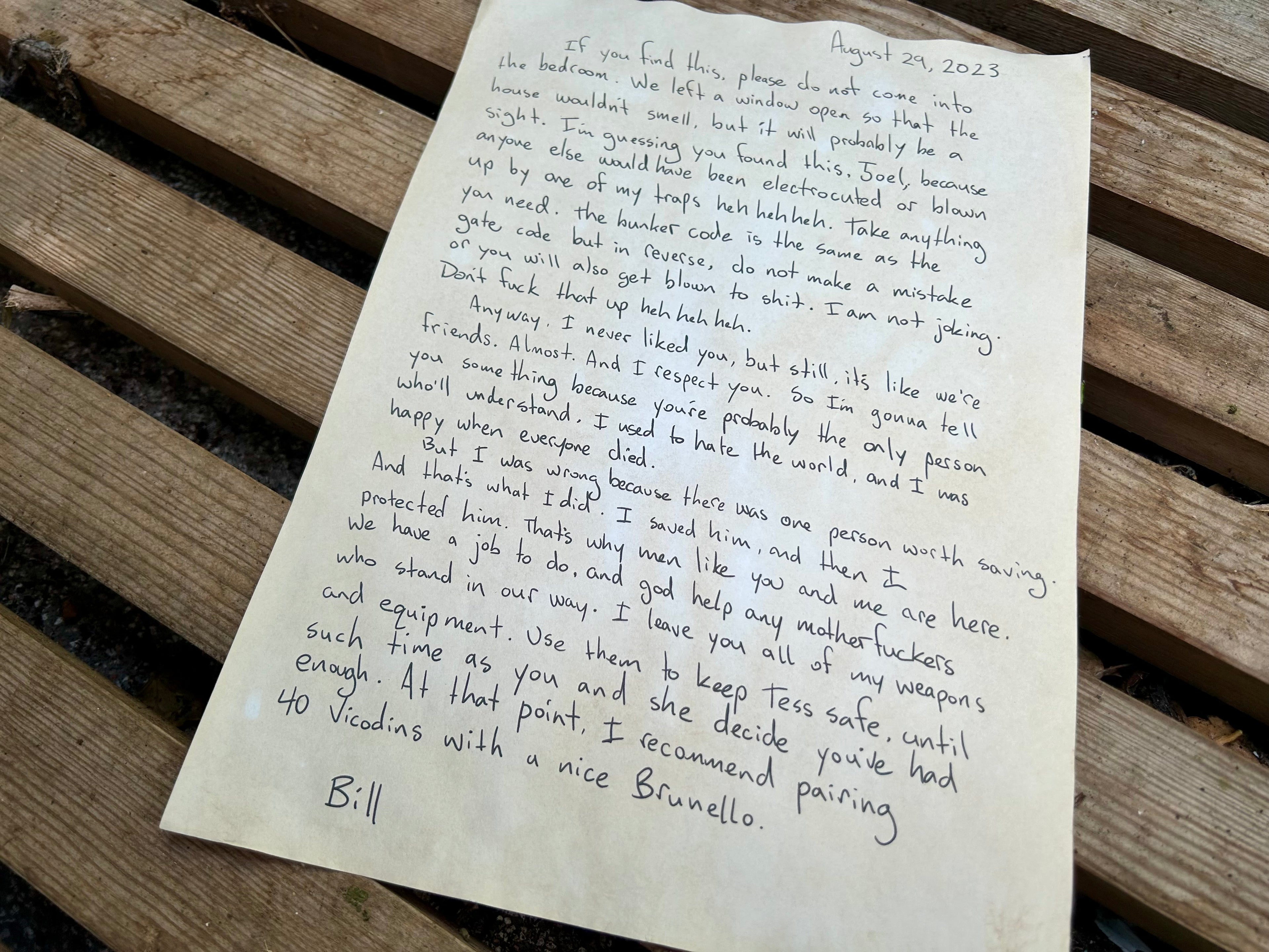 “Do Not Come In To The Bedroom” - Letter (TV Series)