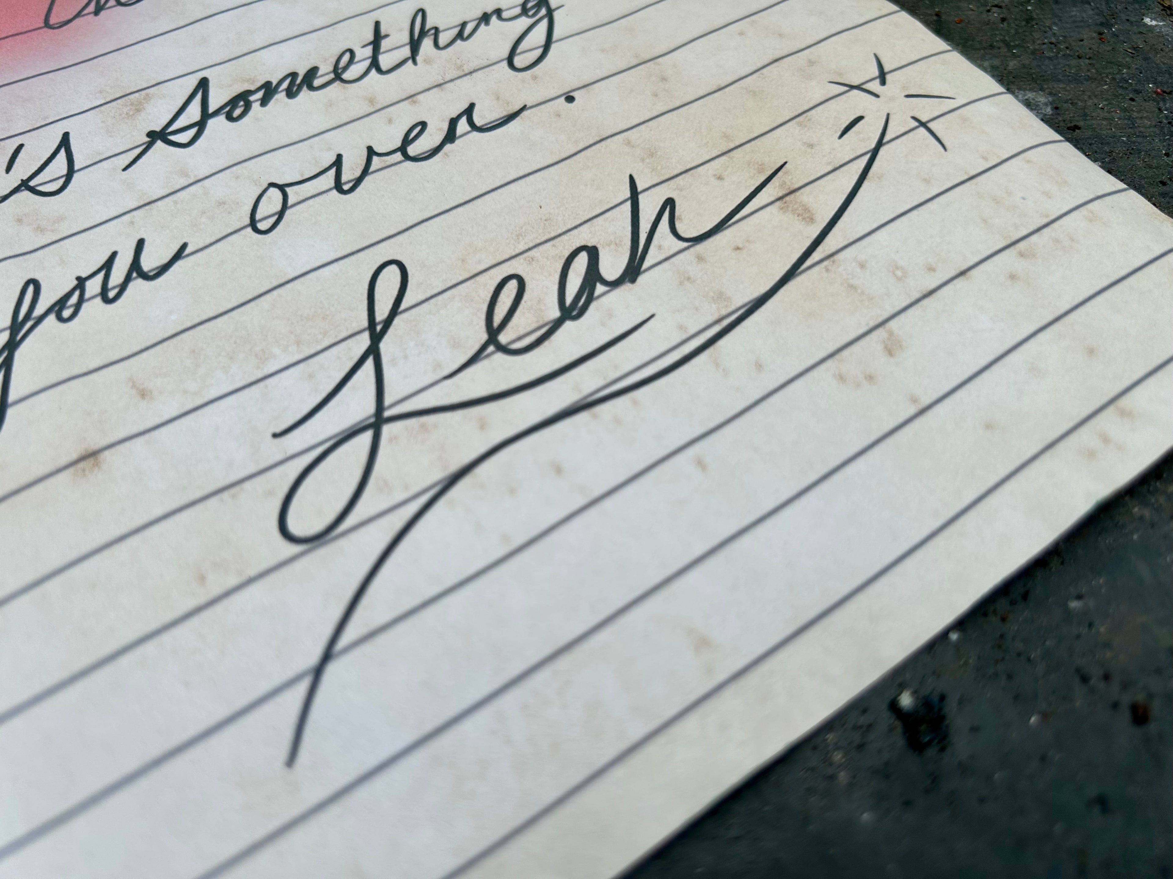 “Here’s Something To Hold You Over” - Letter