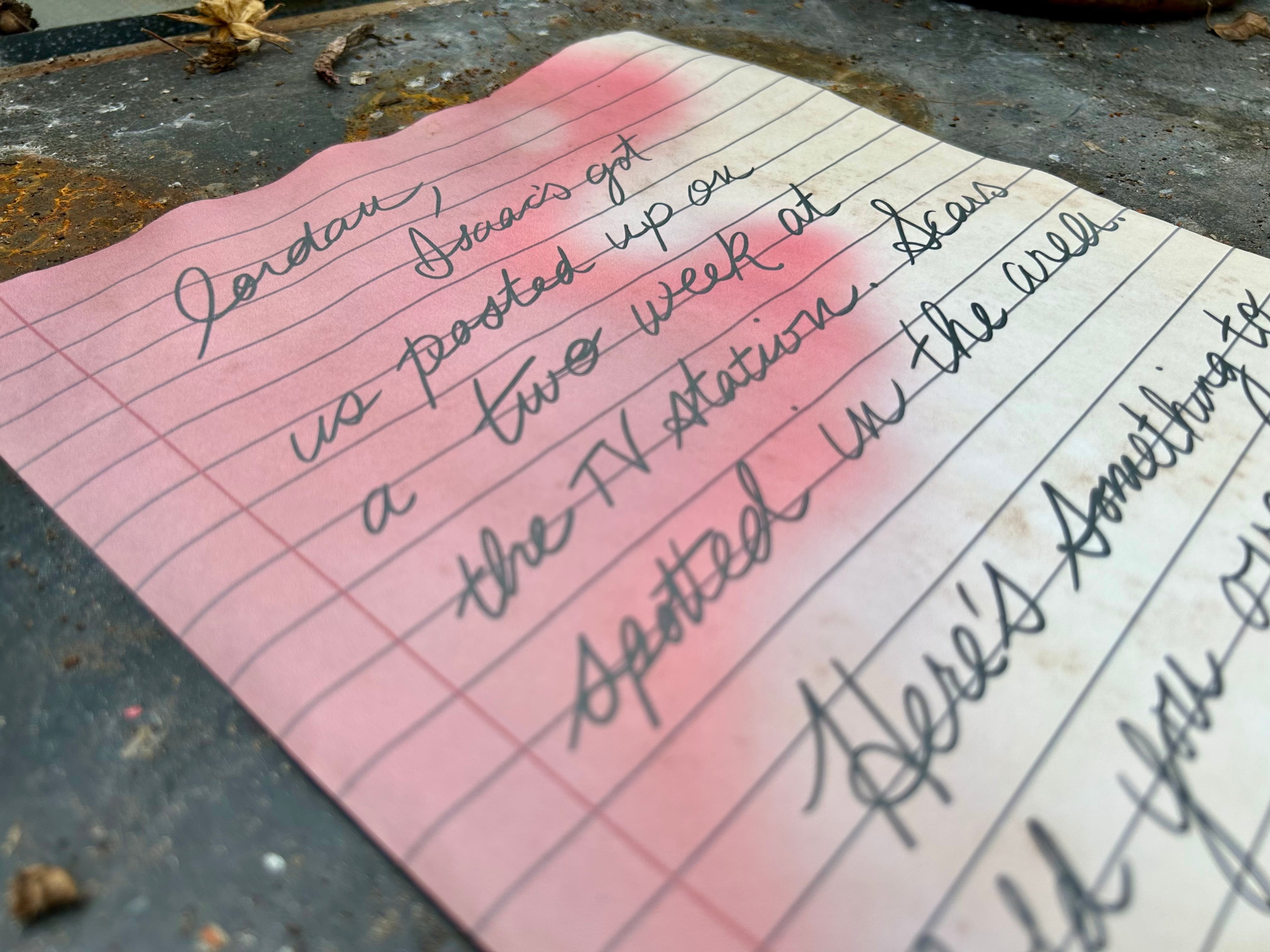 “Here’s Something To Hold You Over” - Letter